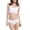 White, variant on Elainilye Fashion Women Bras Gathered Adjustable Bra Wirefree Lace Bra Set Comfortable Breathable Underwear Suit,Beige