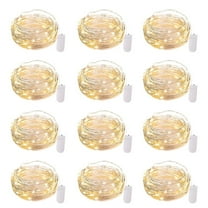 12 Pack Led Fairy Lights Battery Operated String Lights, 7 feet 20 Led Firefly Starry Moon Lights for DIY Wedding Party Bedroom Patio Christmas
