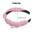 thumbnail image 4 of Satén Anudado Perla Diadema, para Mujeres, Rosa, 1.1 Pulgada Ancho, 4 of 7