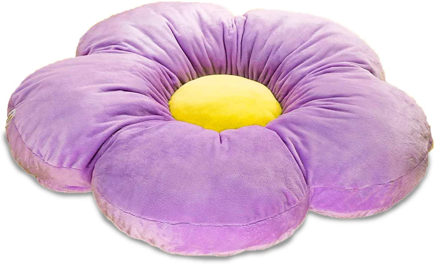 Purple,Large LPFNSF Flower Floor Pillow Seating Cushion Tufted Lounging Pillow Pouf,Daisy Flower Shaped Cute Pillow for Kids Reading Watching TV Bed Indoor and Outdoor Decoration 