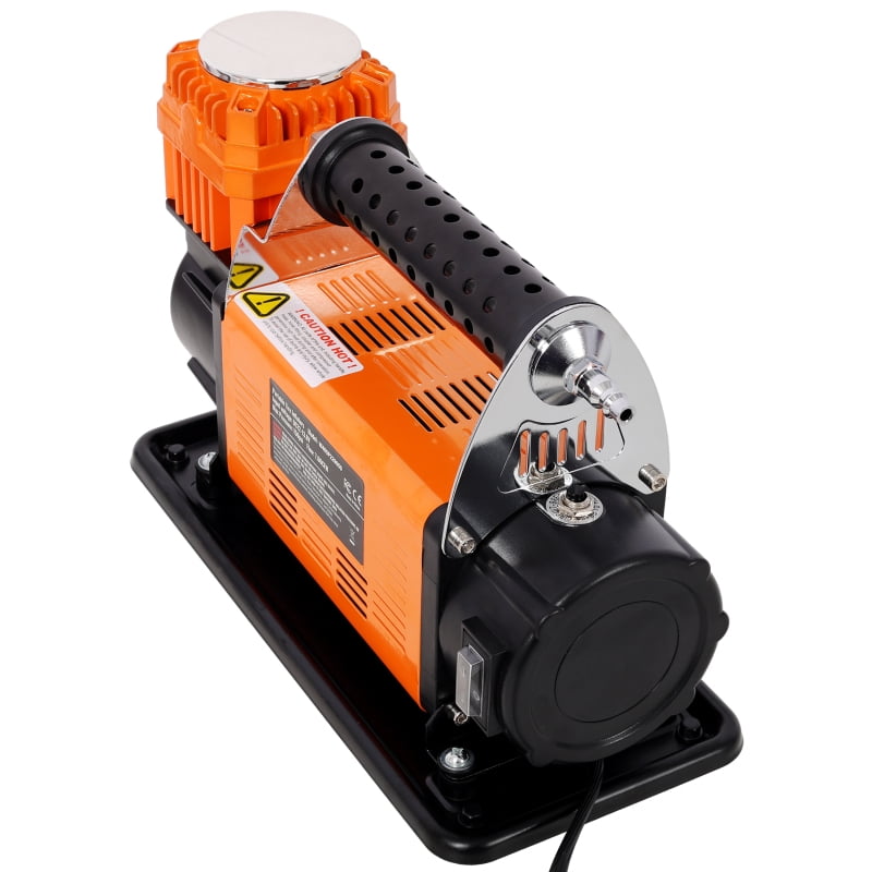 12V Heavy Duty Air Compressor, 150 PSI Tire Inflator with 26FT Hose for Car/SUV/RV/Truck（Black）