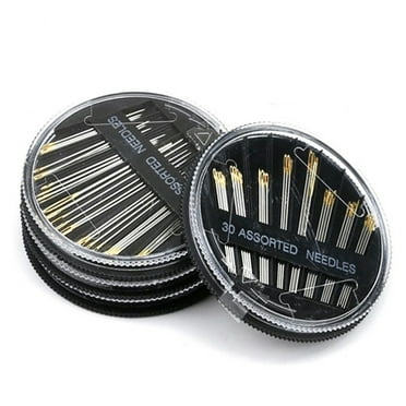 SLYNSHome Clearance 30Pcs Hand Sewing Needles,Reusable Portable Large Eye Stitching Needles with Box, Embroidery Needles,Sewing Sharp Needles for Embroidery,Darning,Quilting,Crafting