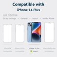 thumbnail image 2 of Protector de pantalla MANTO Glass para iPhone 14 Max de 6.7 pulgadas [paquete de 2+2], 2 of 9