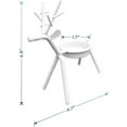 thumbnail image 2 of Set of 6 Whimsical White Reindeer Metal Tea Light Candle Holders - Table Decorations and Centerpieces, Set of 6, 2 of 4