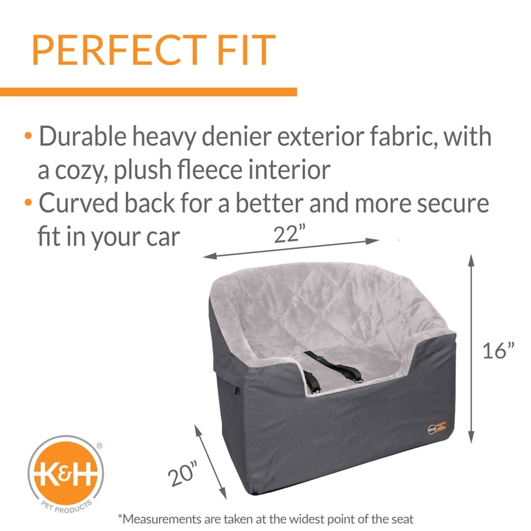 K&H Bucket Booster Knockdown Dog Car Seat, Large, Gray photo 2
