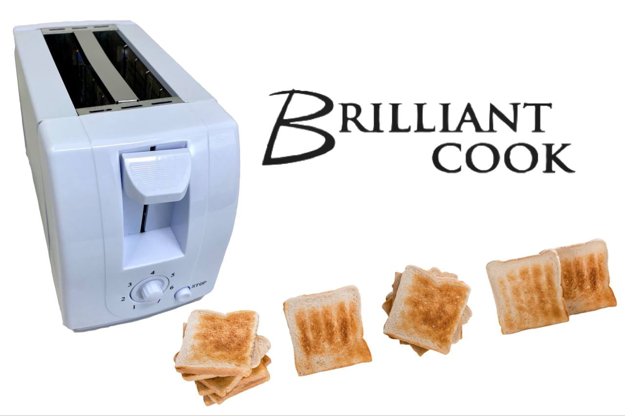Brilliant Cook Compact Smart 2 Slice Toaster