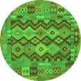 thumbnail image 1 of Ahgly Company Indoor Round Oriental Green Traditional Area Rugs, 6' Round, 1 of 1