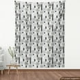 thumbnail image 4 of Ambesonne Floral Fabric by the Yard Upholstery, Abstract Doodle Pattern, 1 Yard, Pale Grey White, 4 of 5
