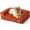 Orange-28.3"Lx20.5"Wx9"Th, variant on Dog Couch Bed  Corduroy Cozy Cat For Indoor Cats With Washable Cover 28in Waterproof Beds Sofa Small Dogs And Large Cute Warm Cotton Pet Grey