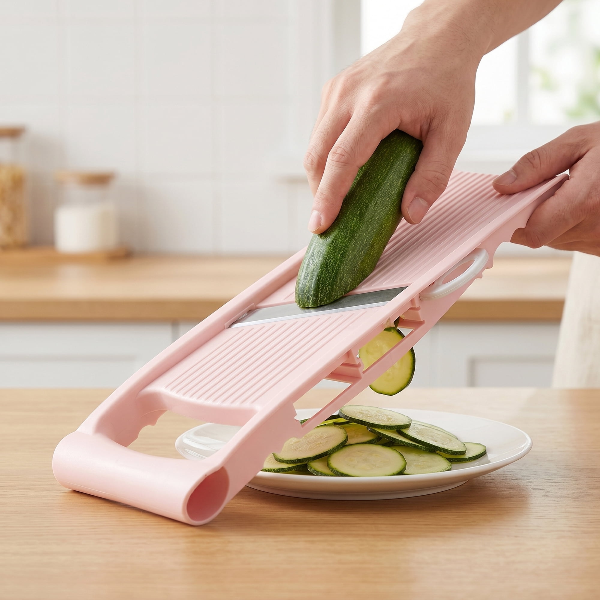 Unique Bargains  Professional Mandoline Slicer for Home Chefs 5 in 1(B) 10.9"x3.9"