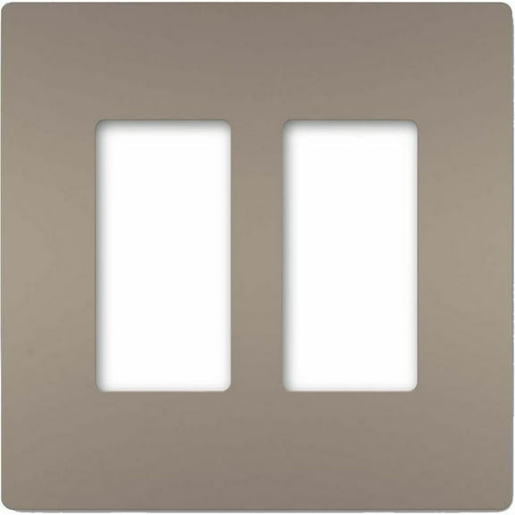 Pass & Seymour Radiant Two-Gang Screwless Wall Plate, Nickel