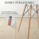 thumbnail image 5 of Mesa De Comedor Redonda Estilo Eames Minimalista Moderna blanco 6.49 pulg Pido Todo E-MDCR4M-WH, 5 of 5