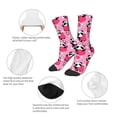 thumbnail image 3 of Rateoe Panda Heart Valentine Pattern Children's Socks, Socks Gifts ,kids Crew Soft Cotton Socks , Moisture-Wicking, Durable, Ideal for Daily Wear & Sports, 3 of 5