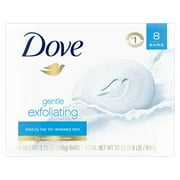 Dove Gentle Exfoliating Beauty Bar For Soft & Smooth Skin -- 8 Bars
