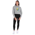 thumbnail image 4 of Sesame Street 100 Days of School Women's Cropped Hoodie Pullover Sweatshirt, Athletic Heather, X-Large, 4 of 5