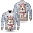 thumbnail image 3 of Playful Shetland Sheepdog Welcomes Winter Snowy Day with Cardinal Bird All Over Print 3D Baseball Jacket Sheltie Dog Lover Gifts Bomber Jacket Softball - 12017, 3 of 6