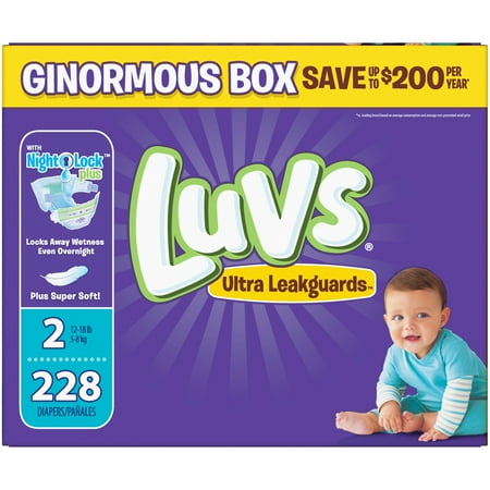 Luvs Disposable Diapers Ginormous Pack - Size 2 (228ct)
