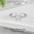 thumbnail image 5 of Morgan Engagement Ring Princess Cz Sterling Silver Women Ginger Lyne Collection, 5 of 6