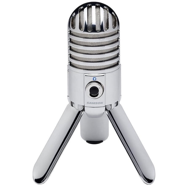 Micrófono de condensador de estudio USB Samson Technologies Meteor Mic cromado