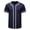 Navy, variant on Laqbezok Men's Classic Baseball Jersey Shirt, Short Sleeve Button Down Sporty Top, Casual Hip Hop Streetwear Tee with Contrast Piping
