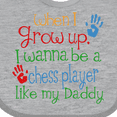 thumbnail image 4 of Inktastic Chess Player Like Daddy Boys or Girls Baby Bib, 4 of 4