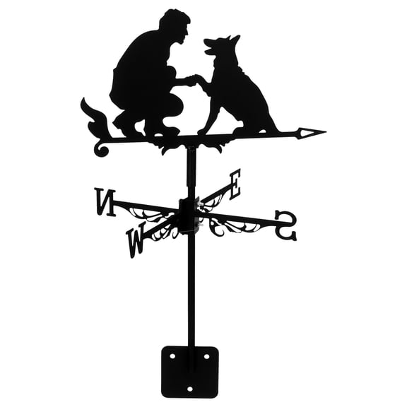 YUYUETIME Outdoor Black Metal Weathervane for Roof Lawn and Garden Decoration