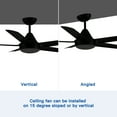 thumbnail image 4 of Wellspeed 48 in. Modern Ceiling Fan with Dimmable Light, for Indoor, Remote Control, 5 Reversible Blades, White, 4 of 15
