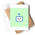 thumbnail image 1 of insidious small tv face cartoon Postcards Envelopes Blank Note Cards Mailing, 1 of 4