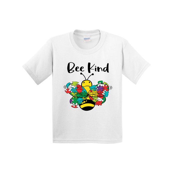 Inktastic Autism Awareness Bee Kind Youth T-Shirt