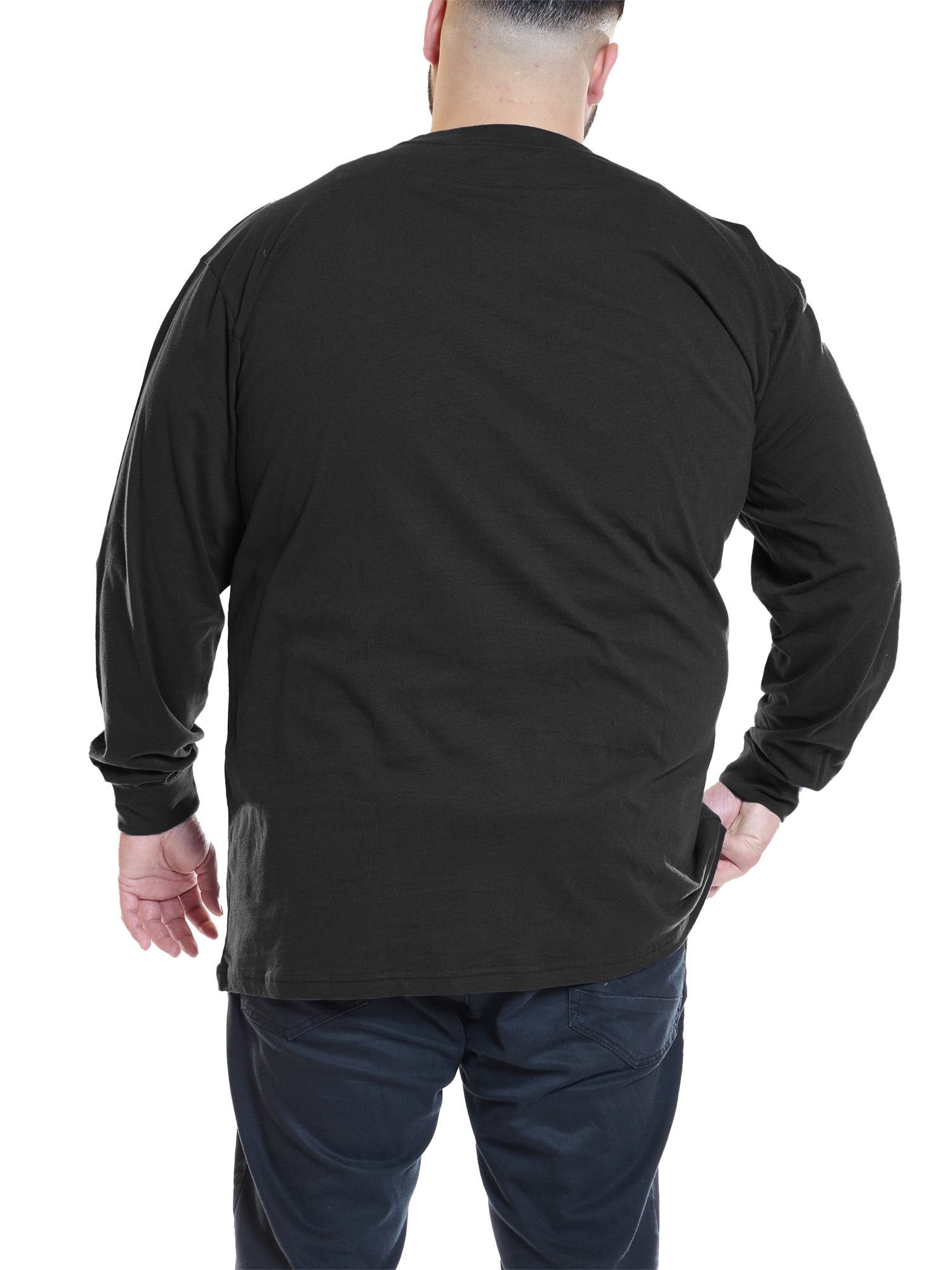 Wrangler Men’s Big and Tall Cotton Pocket Tee with Long Sleeves, Sizes 1XL-6XL