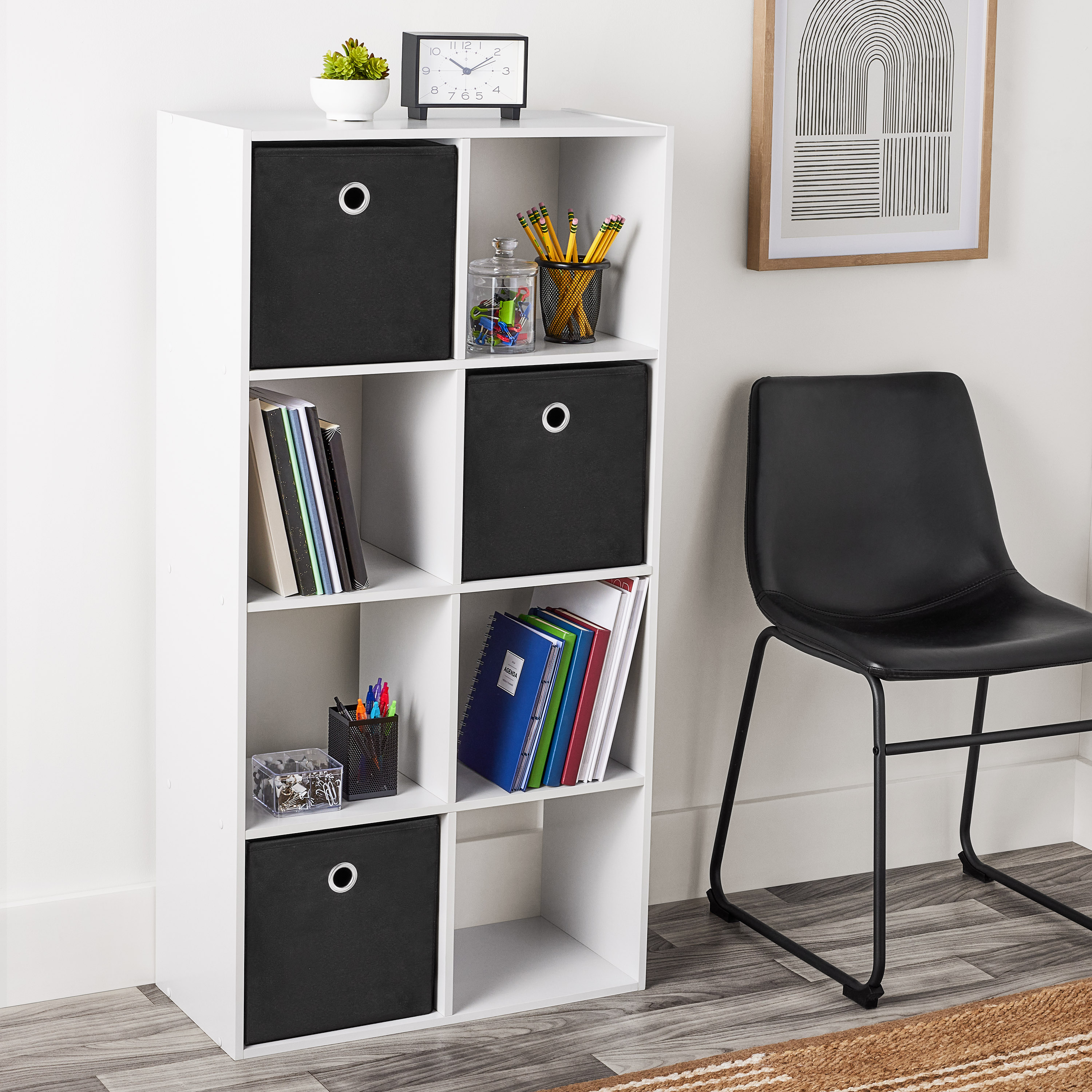 Mainstays 8-Cube Storage Organizer, White photo 1