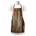 thumbnail image 3 of Rustic Apron, Grunge Style Planks Print Weathered Old Look Vintage Illustration Architecture Theme, Unisex Kitchen Bib with Adjustable Neck for Cooking Gardening, Adult Size, Multicolor, by Ambesonne, 3 of 4
