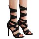 thumbnail image 4 of Zapatos de verano para mujer, zapatos romanos cruzados con banda elástica, Sandalias de tacón fino, Sandalias de tacón alto Wmkox8yii hfjk1781, 4 of 9