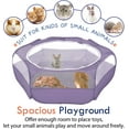 thumbnail image 4 of Pawaboo Small Animals Playpen, Breathable & Waterproof Small Pet Cage Tent with Zippered Cover, Portable Outdoor Yard Fence for Kitten/Puppy/Guinea Pig/Rabbits/Hamster/Chinchillas, Purple, 4 of 12