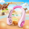 thumbnail image 2 of Ventilador de cuello para niños, ventilador portátil sin aspas para niños de 4 a 14 años, niñas y niños, mini ventilador personal USB de 2600 mAh para viajes/campamento/estudio, 4 velocidades, ligero,, 2 of 5