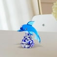 thumbnail image 5 of (Clearance) BNNG Crystal Glass Dolphin Figurine Statue Decoration Indoor Art Sculpture Miniature Animal Figurine for Valentine's Day, Christmas, Toddlers Kids Birthday Home Office Decoration Blue, 5 of 8