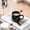 Black, variant on Elegant Black and White Polka Dot Ceramic Mug Set with Lid and Spoon - Stylish Drinkware for Coffee and Tea
