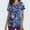 Dark Blue, variant on Clearance Fatuov Women's Scrubs with Pocket V-Neck Summer Graphic Tees Short Sleeve Floral Print Nursing Uniforms Tops Sky Blue