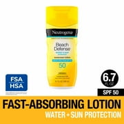 Neutrogena Beach Defense Sunscreen Lotion with Broad Spectrum SPF 50, UVA/UVB & Water Resistant 6.7 fl oz