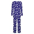 thumbnail image 4 of Censtreet Women's Pajama Set, 2 Piece Lounge Outfits Button-Down Sleepwear Long Sleeve With Pockets Ladies Pjs, 4 of 7