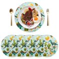thumbnail image 3 of Ryvnso Dinosaur and Cactus Round Plate Mats Dining Table Placemat 1 Piece for Holiday Decoration, 3 of 7