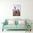 thumbnail image 3 of Empire Art Direct Seattle Skyline on Reverse Printed Art Glass and Anodized Aluminum Rose Gold Frame Wall Art, 36" x 24", Ready to Hang, 3 of 8