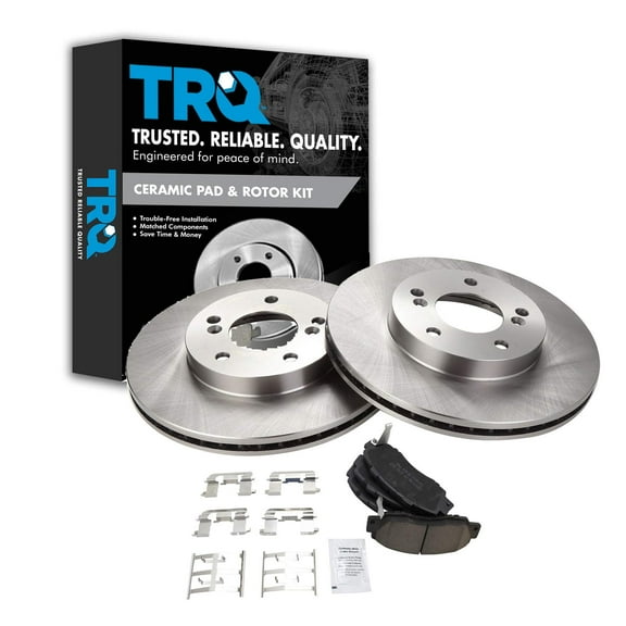 TRQ Front Brake Pad & Rotor Kit Brake Pads Brake Rotor Ceramic Fits Select 1997-2001 Acura Integra 1991-1995 Legend 1996-1998 RL TL Honda CR-V 1995-1998 Odyssey Prelude 1996-1999 Isuzu Oasis
