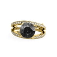 thumbnail image 2 of 2.50 CTW 14K Yellow Gold Black Diamond Ring with Diamonds Multi Band Unique Designer, 2 of 5