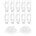 thumbnail image 1 of Bandelt Kit de enrejado de invernadero, 10 ganchos para rodillos de plantas con 100 clips de soporte de tomate para plantas de tomate, invernadero, flores, vid, cordeles, kits de enrejado, 1 of 1