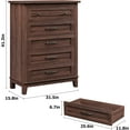thumbnail image 2 of Freestanding Dresser for Bedroom, 41.3" Tall Vertical 5   Drawer Dresser with Large Storage,Wooden Closet Chest for Bedroom, 2 of 6