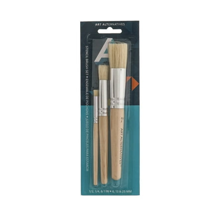 UPC: 0082435408101 | Art Alternatives Stencil Brush Set 3 Brushes