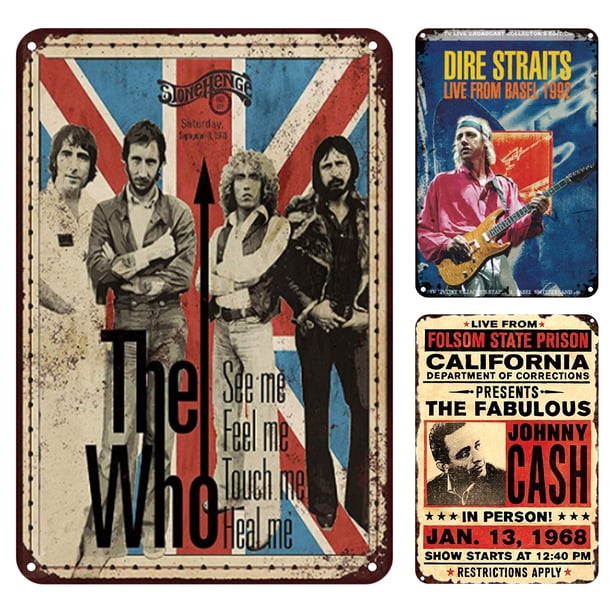 Música Metal Retro Pintura Hierro Rectangular 30x40cm 3 Uds.