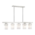 thumbnail image 3 of Livex Lighting Harding 5 Light Linear Chandelier in Brushed Nickel, 3 of 16