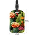 thumbnail image 6 of Square 2Pack PU Leather Cactus Cruise Luggage Tag with Privacy Cover and Name ID Tag for Travel Handbags Backpacks Luggage Tags, 6 of 6